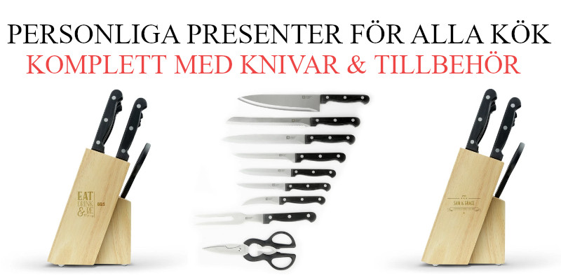 Personliga presenter - Knivblock med gravyr