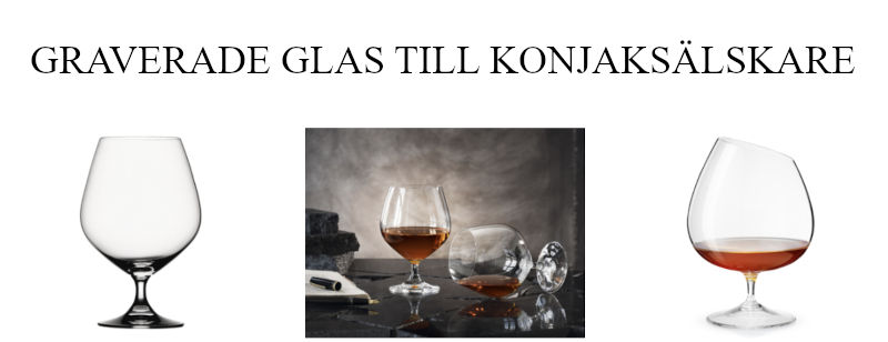 Konjaksglas med gravyr - Graverade presenter