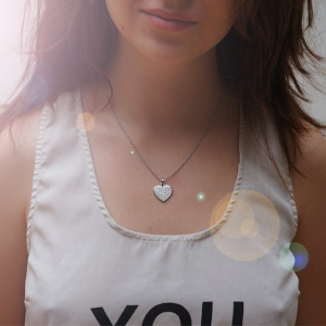 Sparkly Heart halsband - Personliga smycken till henne