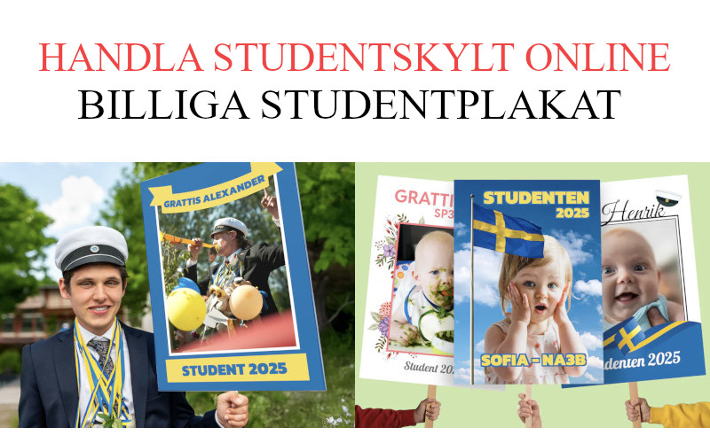 Handla studentskylt 2025 - Billigt studentplakat