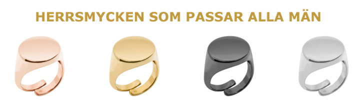 Herrsmycken - Bästa ringen med gravyr till män - Presenttips populära smycken till honom