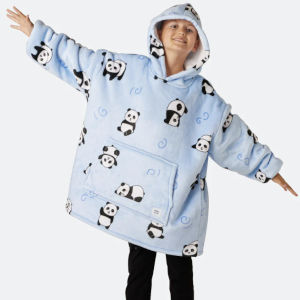 Blå filt hoodie - Julklapp och present till 5 åring - Presenttips filtar