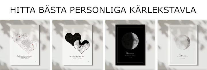 Hitta personlig kärlekstavla på nätet - Romantiska presenter