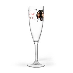 Champagneglas i plast - Fotopresenter - Glas med egen bild