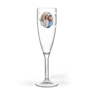 Champagneglas i plast - Mors dag present med foto - Presenttips