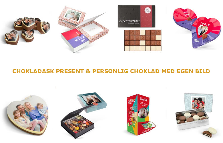 Chokladask present - Personlig choklad med foto