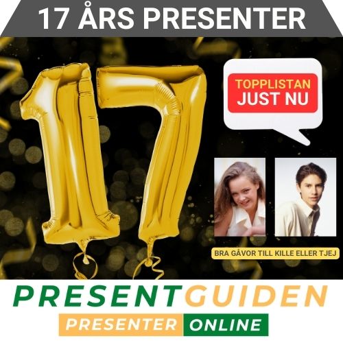 17 års present - Tips på födelsedagspresenter & julklappar till 17 årig kille eller tjej