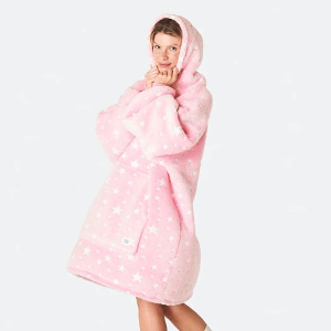 Rosa hoodie filt - Present till rosaälskare