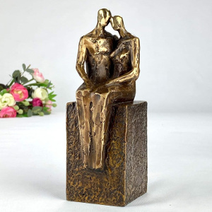 Skulptur i brons - Lycka - Kärleksgåva till partner eller brudpar
