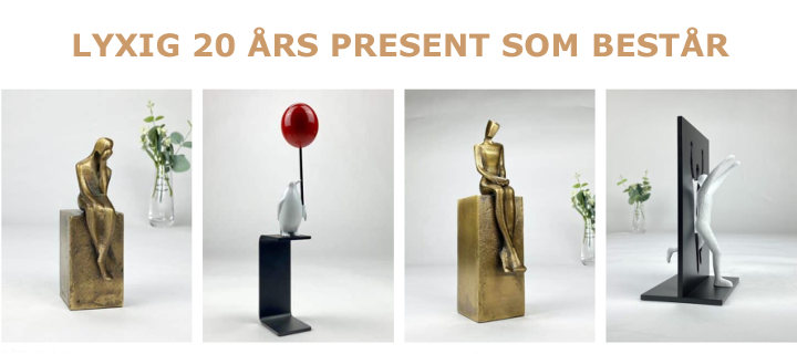 20 års present - Lyxig skulpturer i brons - Presenttips på bra födelsedagspresent till 20 åring - Kille & tjej