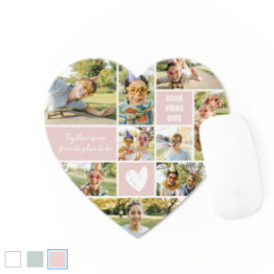 Hjärtformad musmatta med eget foto - Kärlekspresent till pojkvän eller flickvän - Presenttips