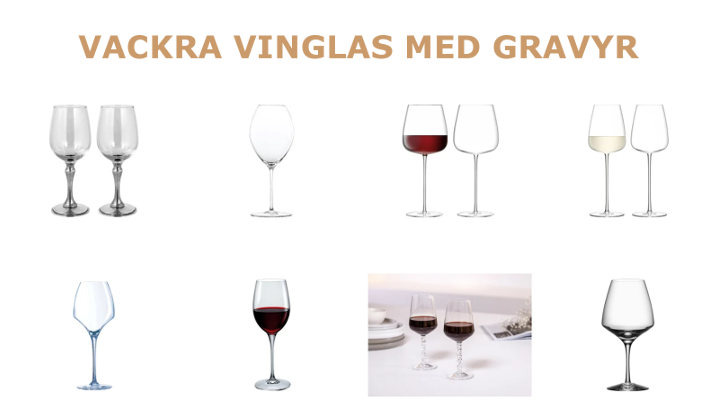 Vin present - Vinglas med gravyr - Julklappstips & presenttips