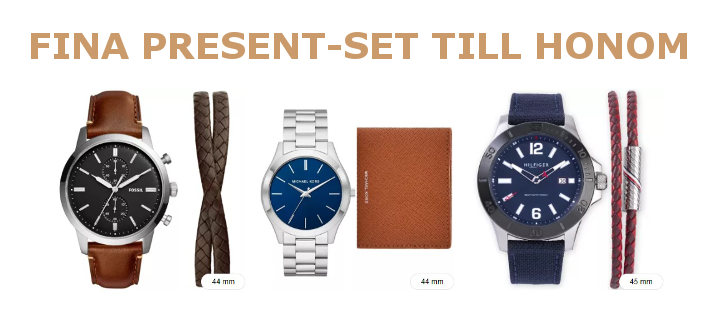 Present till honom - Färdigt presentset med klocka och armband - Presenttips