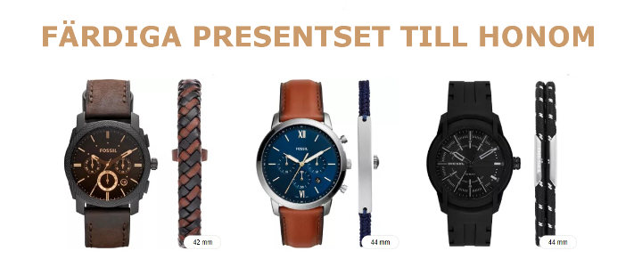Present till pojkvän - Presenttips till mannen i ditt liv - Färdiga set med klocka & armband