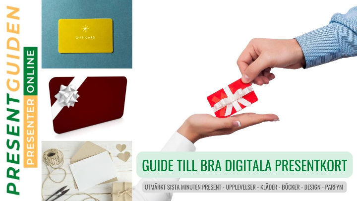 Digitala presentkort - Stor guide för att hitta de bästa värdebevisen online