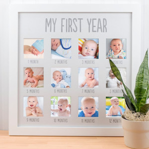 Fotoram för första året - Present till småbarnsföräldrar - Julklappstips nyfödd