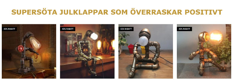 Julklappar - Söta Steampunk lampor - Julklappstips 2023