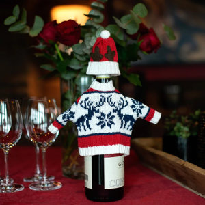 Jultröja till vinflaska - Vin julklapp