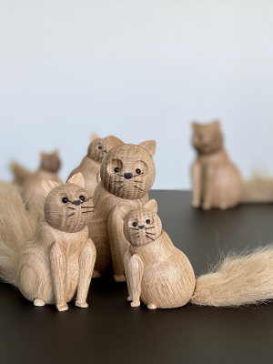 Träfigurer - Katter - Söta presenter som passar alla