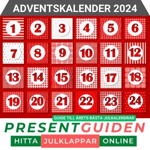 Adventskalender 2024 - Upptäck vilka julkalendrar som är bäst för säsongen 2024 - Tips utvalda av kalenderexperterna på Presentguiden.se
