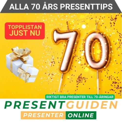 Alla 70 år presenttips - Tips på presenter till 70 åringar - Utvalda av presentexperter på Presentguiden.se
