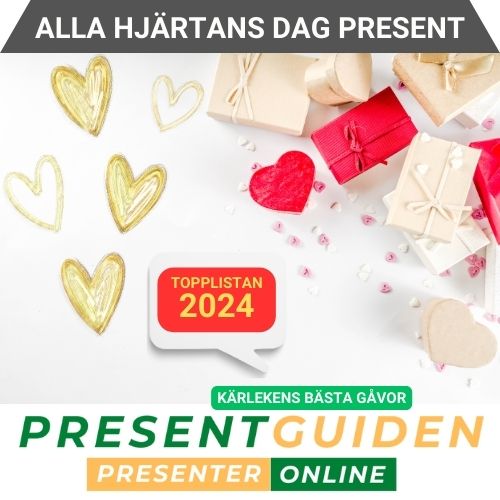 Alla hjärtans dag present 2024 - Tips utvalda av presentexperter från Presentguiden.se