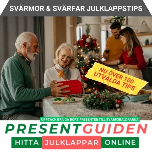 Alla presenttips & julklappstips till svärföräldrar - Tips på bra presenter till svärmor & svärfar - Utvalda av julklappsexperter från Presentguiden.se