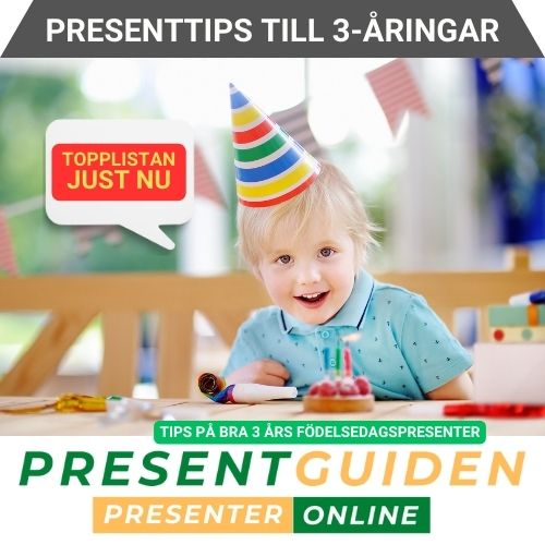 Presenttips 3 åringar - Tips på bra presenter till treåringar - Utvalda av presentexperter på Presentguiden.se
