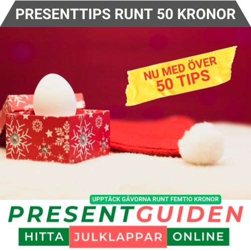 50 kr julklappstips - Tips på bra julklappar runt femtio kronor - Utvalda av julklappsexperterna på Presentguiden.se