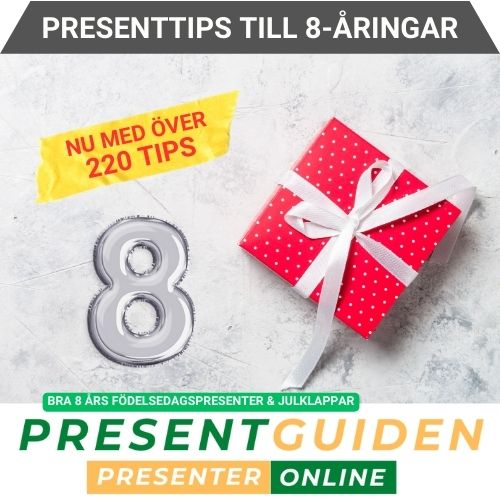 8 års presenttips - Tips på bra födelsedagspresenter & julklappar till 8 åringar - Utvalda av presentexperter på Presentguiden.se