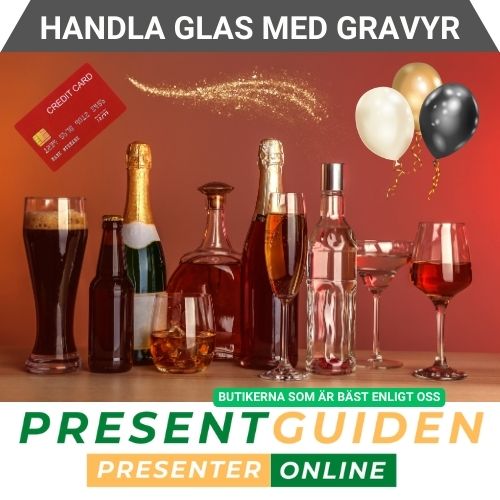 Handla glas med gravyr - Tips på pålitliga butiker på nätet - Bästa på graverade glas enligt Presentguiden.se