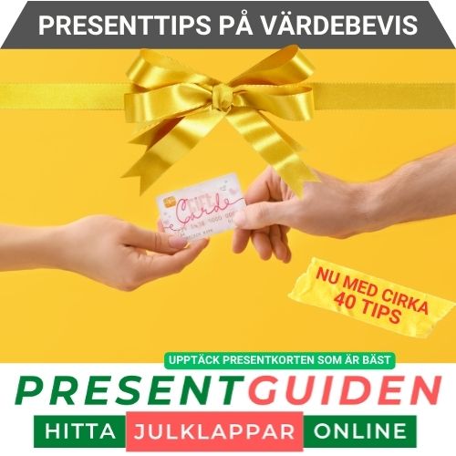 Presenttips på digitala presentkort - Nu cirka 40 tips på värdebevis som gäller online på nätet - Utvalda av presentexperter från Presentguiden.se