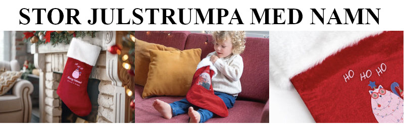 Stor julstrumpa med namn