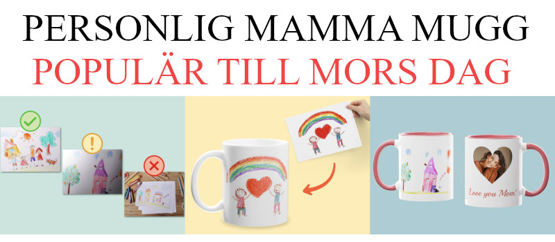 Mamma mugg - Personlig morsdagsmugg med egen teckning