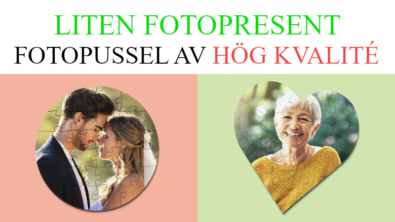 Fotopresent - Litet pussel med egen bild