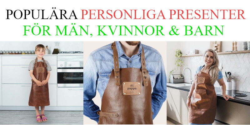 Personliga presenter - Förkläde med namn