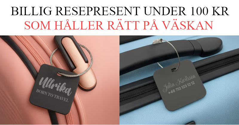 Resepresent under 100 kr - Personlig väsktag med gravyr
