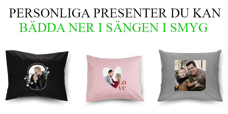 Personliga presenter - Örngott med både text och bild