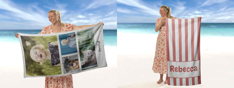 Fantasifull födelsedagspresent till mamma - Personligt badlakan med egna bilder