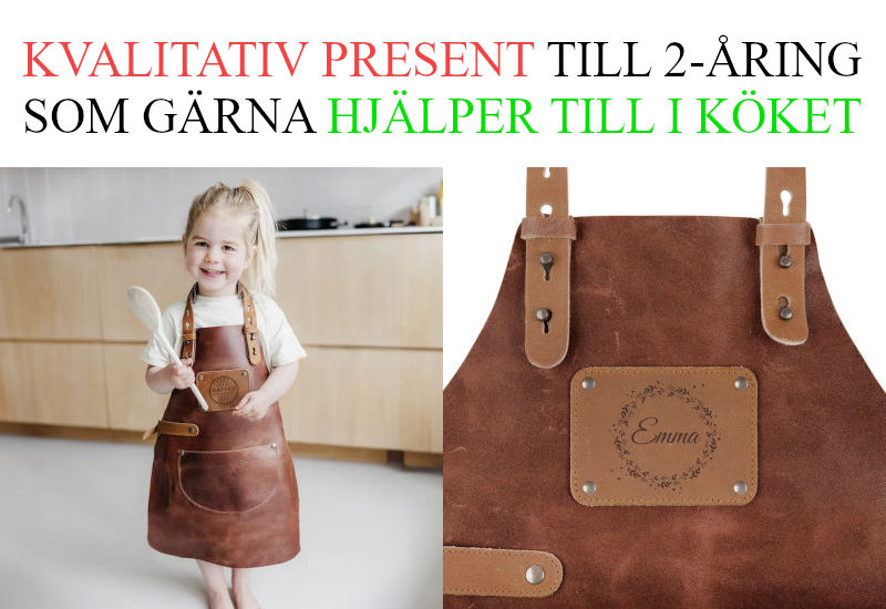 Julklapp till barn 2 år - Förkläde till 2 årig flicka eller pojke