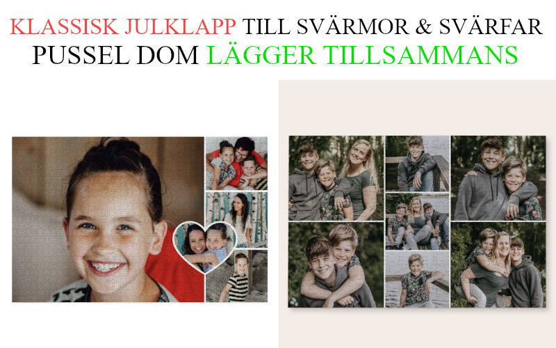Julklapp till svärmor - Julklappstips svärföräldrar pussel med egna foton