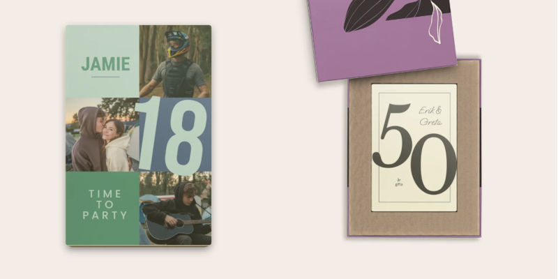 Lyxigt grattis på födelsedagen kort till 18 40 50 och 60 års dagen