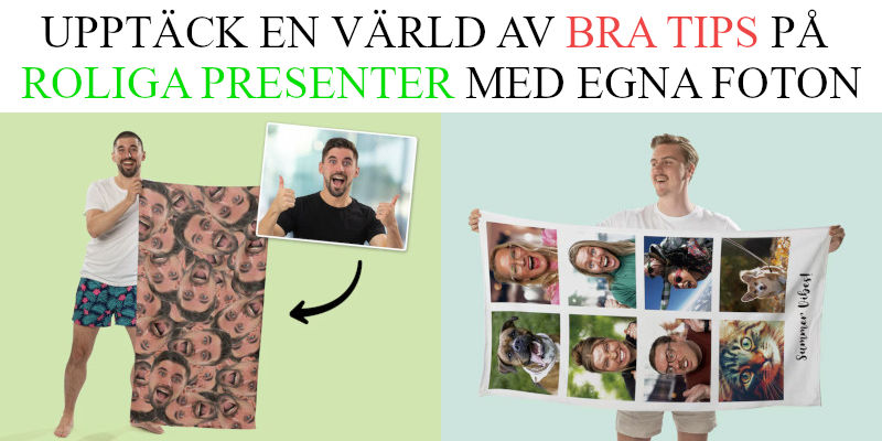 Påhittig rolig present till den som har allt - Roligaste badlakanet med egna bilder