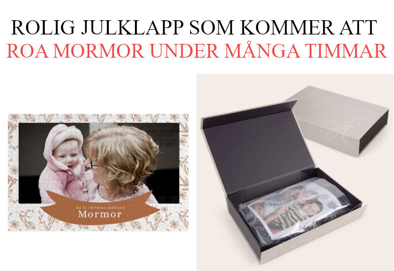Rolig julklapp till mormor - Julklappstips på fotopussel
