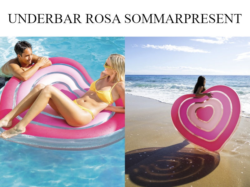 Rosa sommar present - Badmadrass hjärta