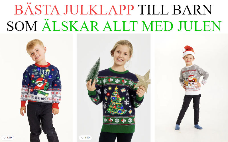 Bästa julklapp till barn - Julklappstips på jultröjor för killar och tjejer