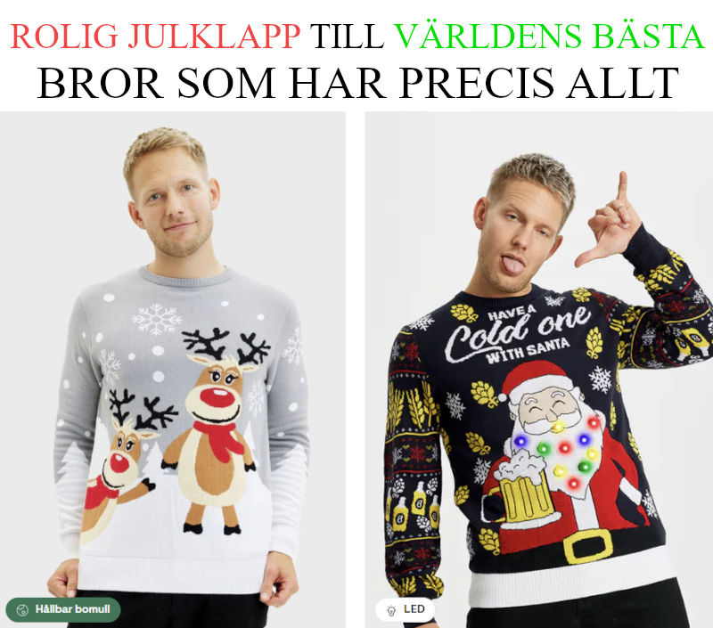 Bästa julklapp till bror - Julklappstips jultröja