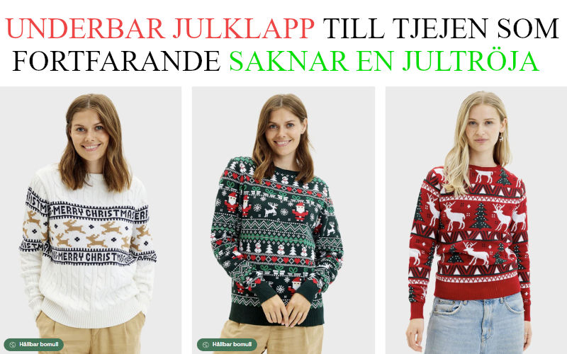 Bästa julklapp till flickvän - Julklappstips jultröjor