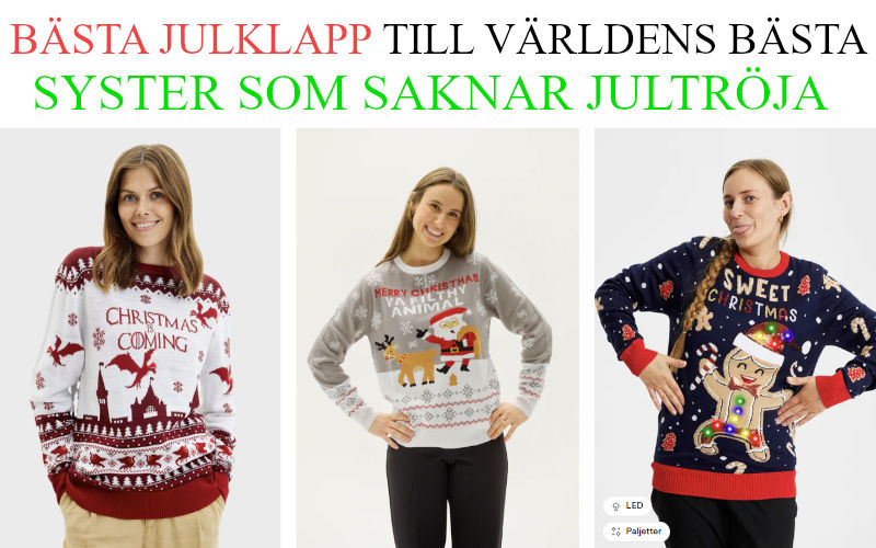 Bästa julklapp till syster - Julklappstips jultröja