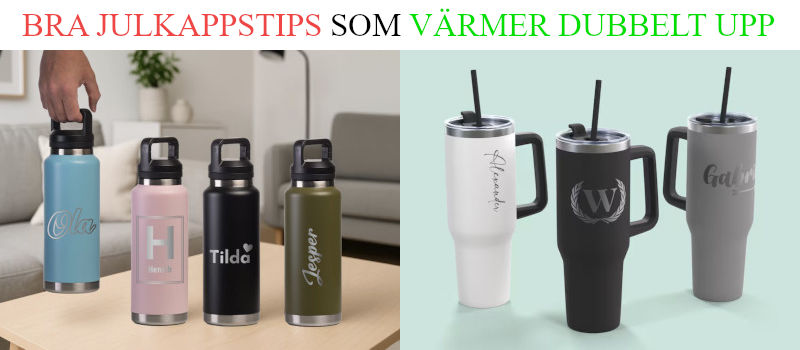Bra julklappstips - Personlig termos med namn